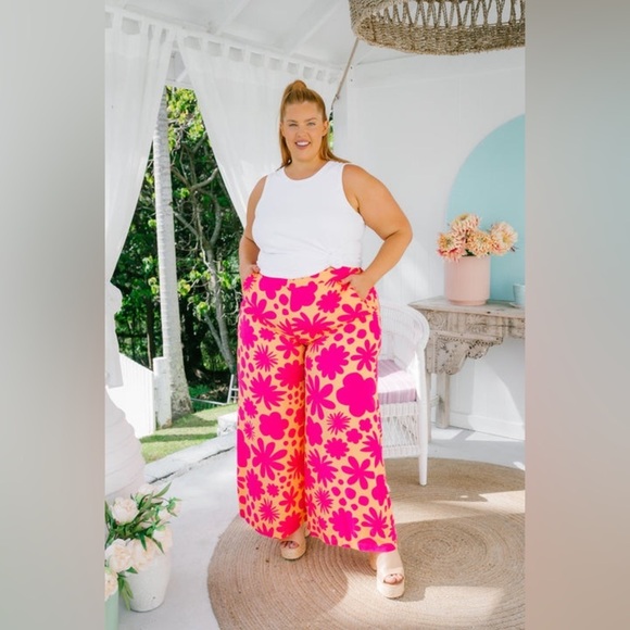 Proud Poppy Fiesta Pants in Kasey Rainbow Floral Fields NWT Size 28 - Picture 7 of 11